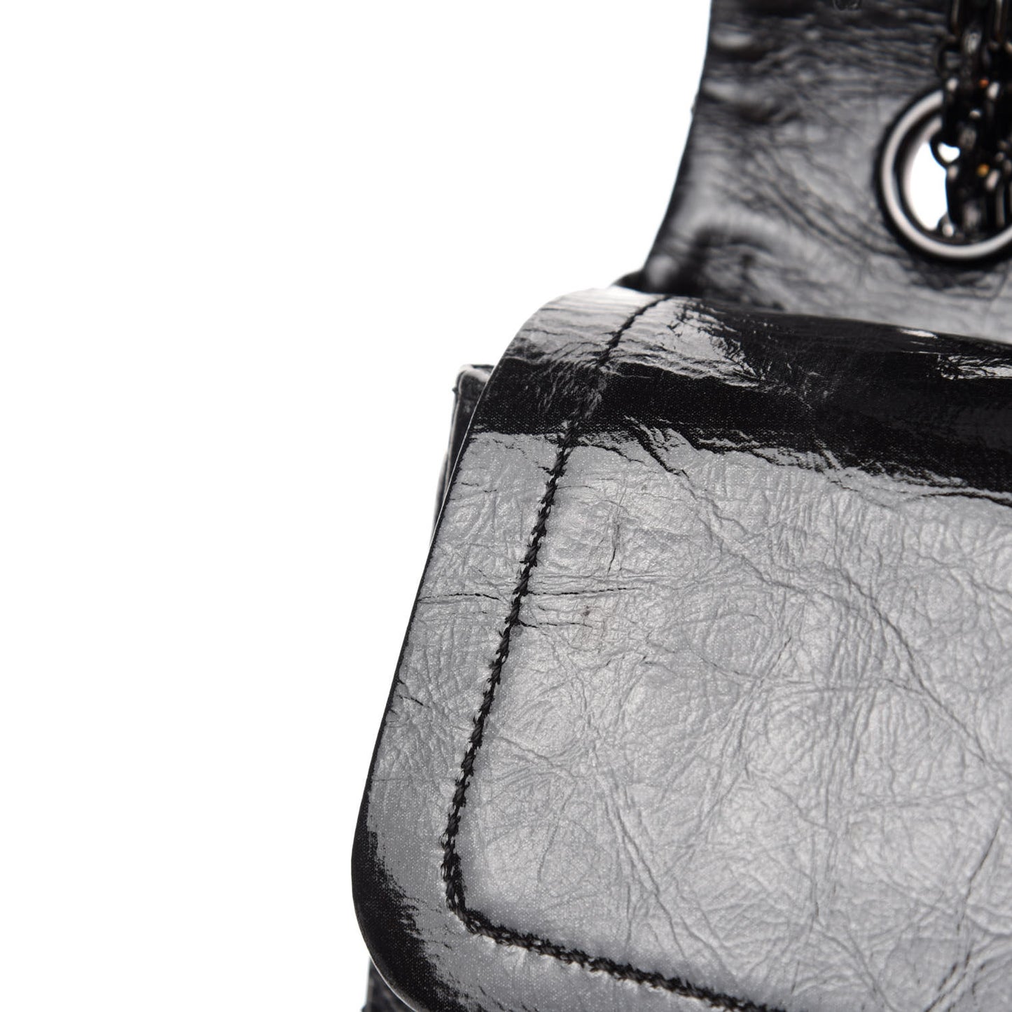 Glazed Calfskin Quilted 2.55 Reissue 226 Flap So Black