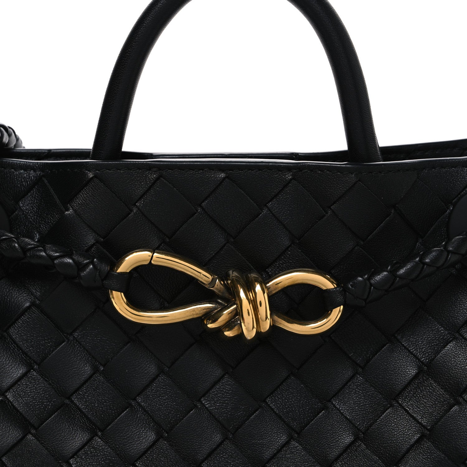 Bottega Veneta Nappa Intrecciato Small Andiamo Shoulder Bag Black 6 of 8