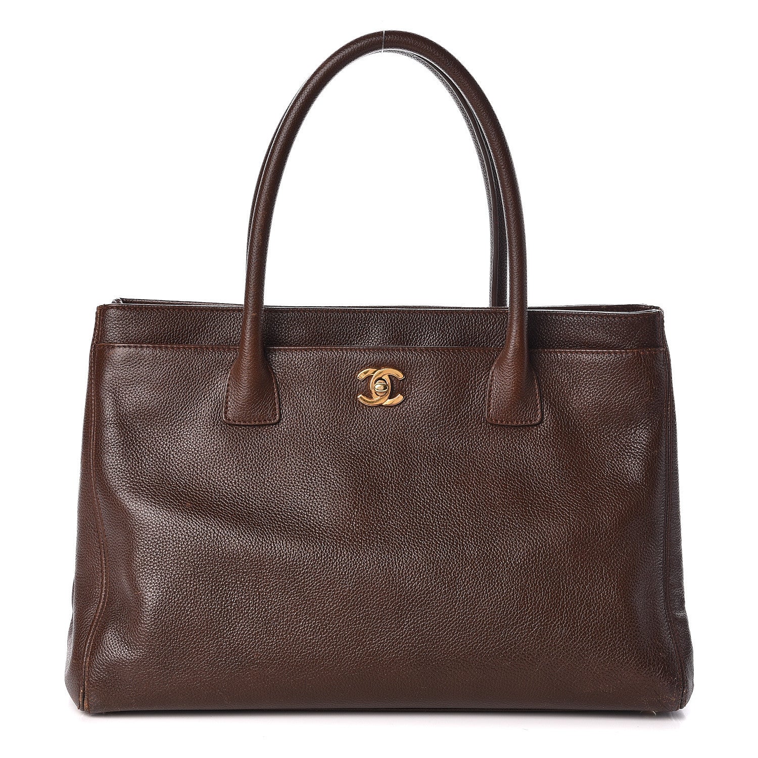 Chanel Calfskin Cerf Executive Shopper Tote Brown 1 of 18