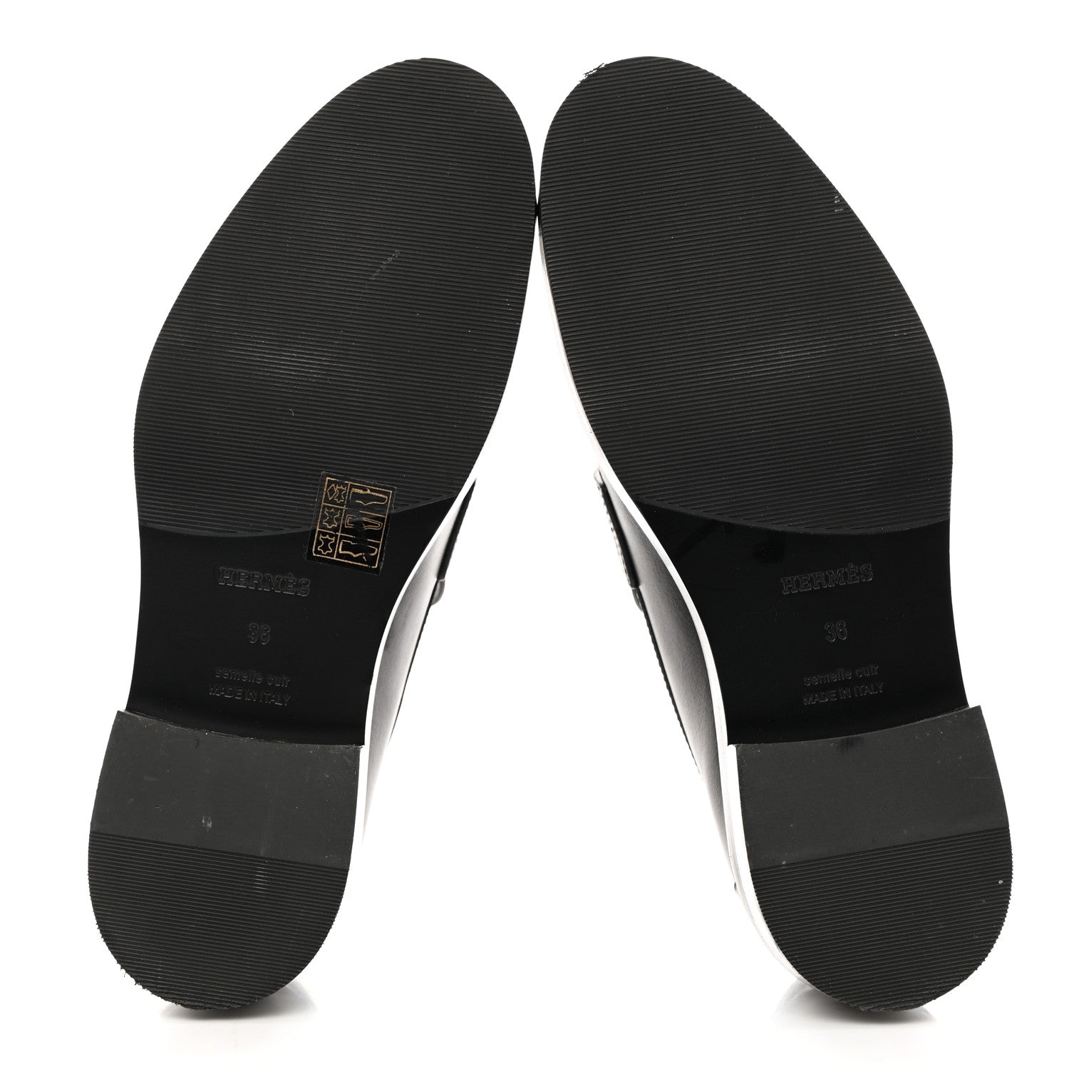 Hermes Calfskin Womens Hot Loafer 36 Black 5 of 7