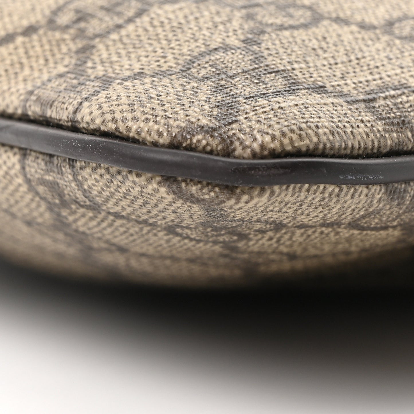 GG Supreme Monogram Small Flat Messenger Bag Dark Brown