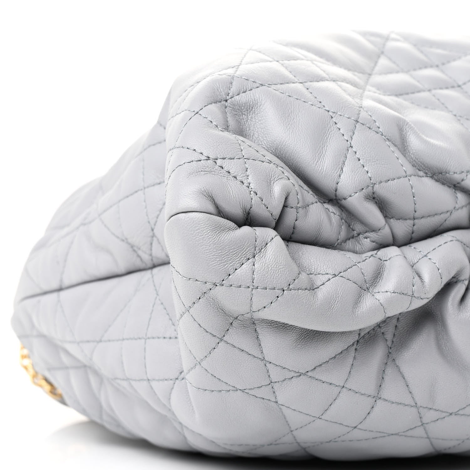 Christian Dior Lambskin Supple Macrocannage Ammi Bag Grey 9 of 10