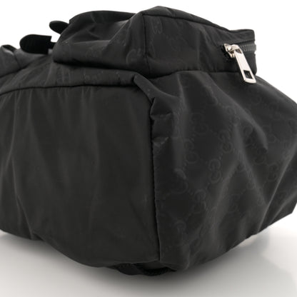 Gucci Nylon Monogram Medium Light Single Buckle Backpack Black 10 of 11