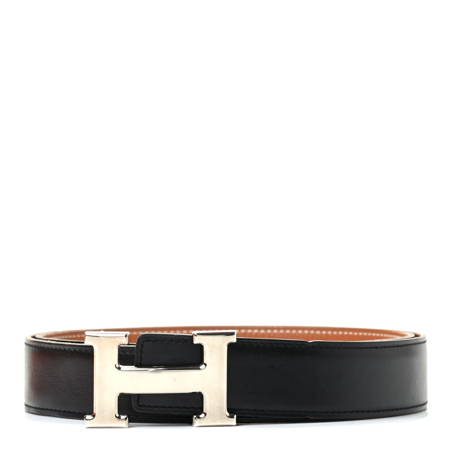Hermes Box Togo 32mm H Belt 95 Black Gold 1 of 8