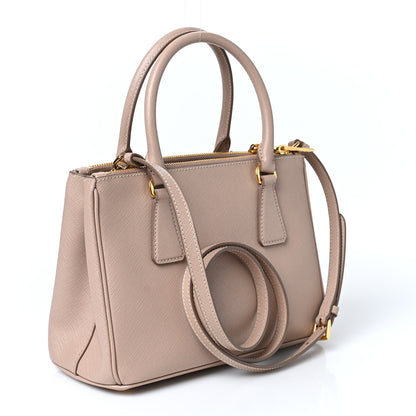 Prada Saffiano Small Galleria Double Zip Tote Cammeo 3 of 8
