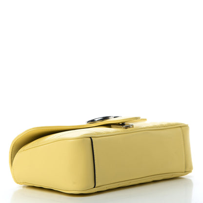 Gucci Calfskin Matelasse Small GG Marmont Shoulder Bag Banana 5 of 12