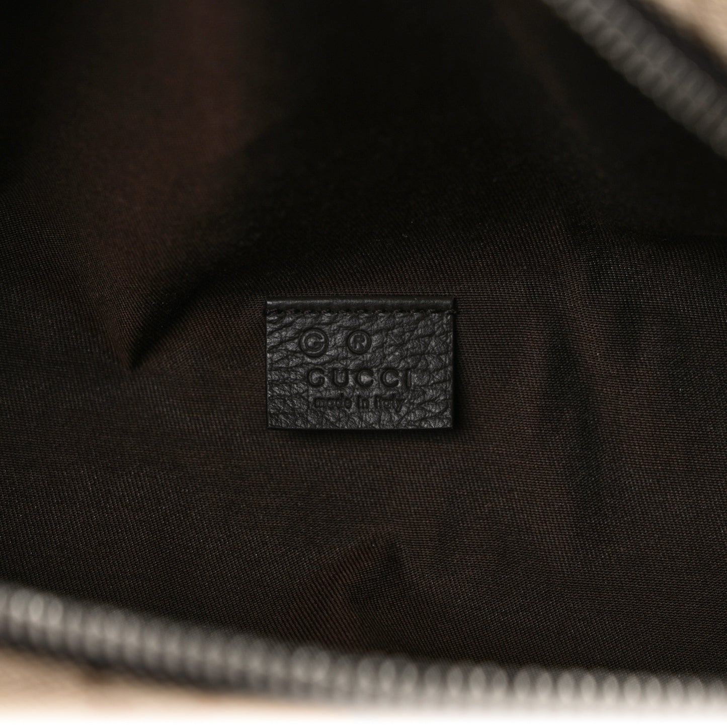 Monogram Dollar Calfskin Waist Pouch Beige Ebony Testa di Moro Marrone Scuro