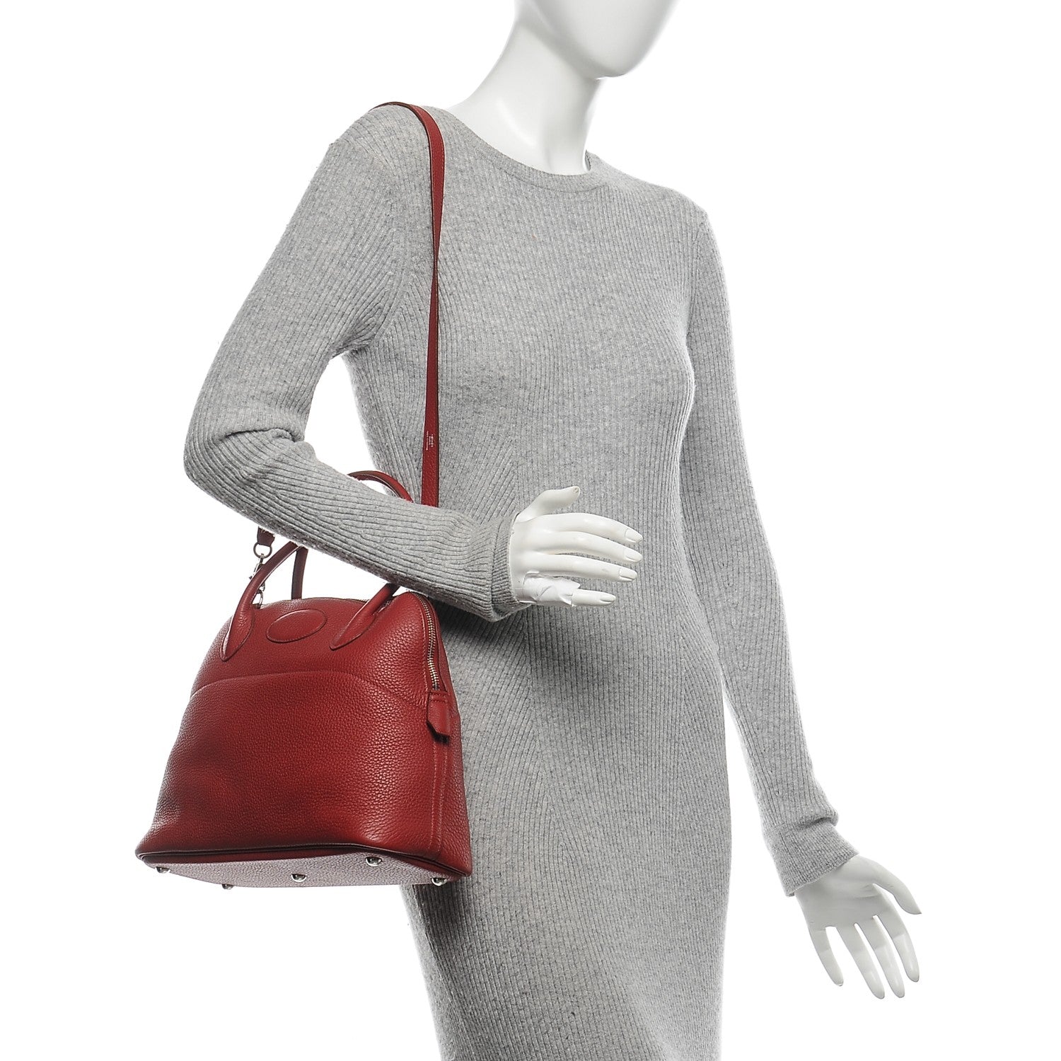 Hermes Taurillon Clemence Bolide 31 Rouge Vif 2 of 9