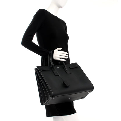 Saint Laurent Grained Calfskin Large Sac De Jour Carryall Black 2 of 18
