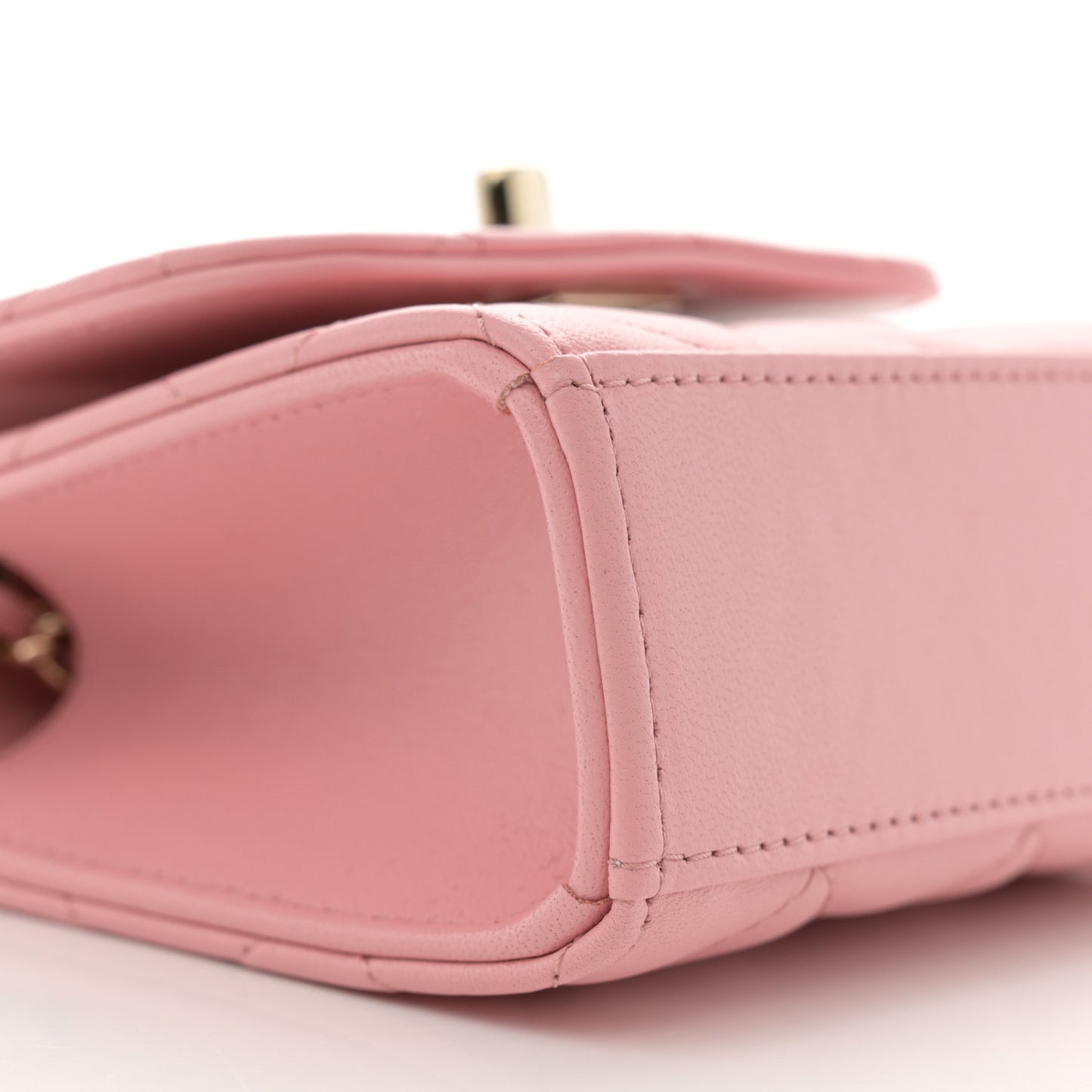 Lambskin Quilted Mini Trendy CC Clutch With Chain Pink