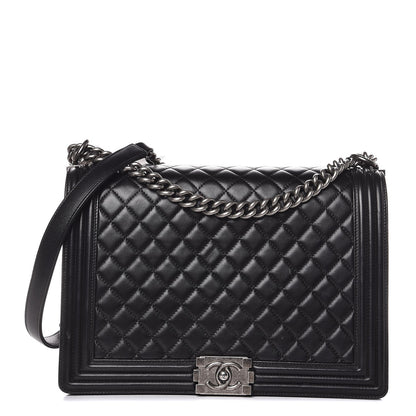 Chanel Lambskin Quilted Large Boy Flap Black 1 of 11