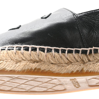Chanel Lambskin CC Espadrilles 38 Black 13 of 14