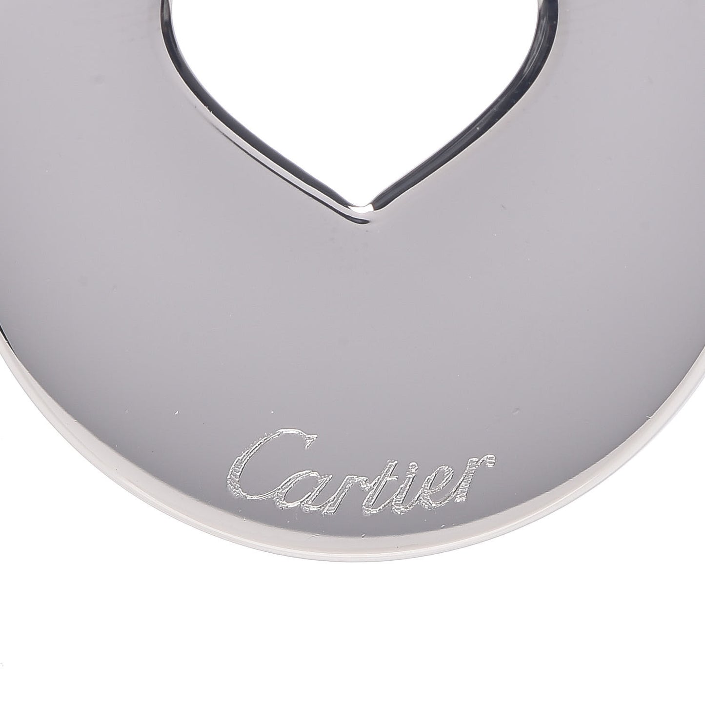 Stainless Steel Round Open Heart Pendant