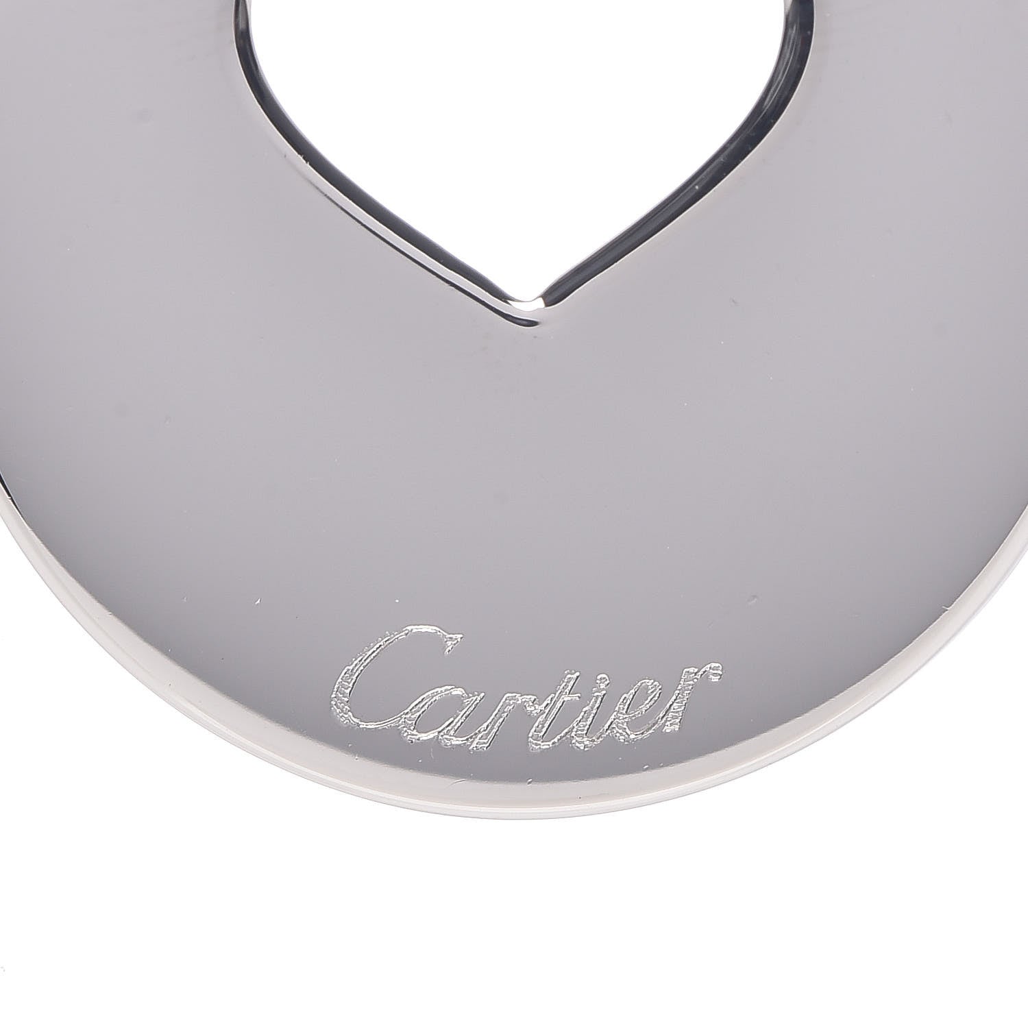 Cartier Stainless Steel Round Open Heart Pendant 4 of 5