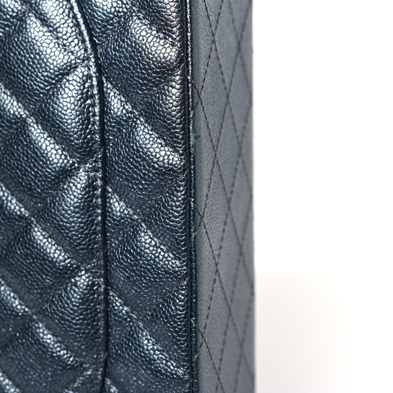 Chanel Metallic Caviar Quilted Maxi Double Flap Charcoal 11 of 11