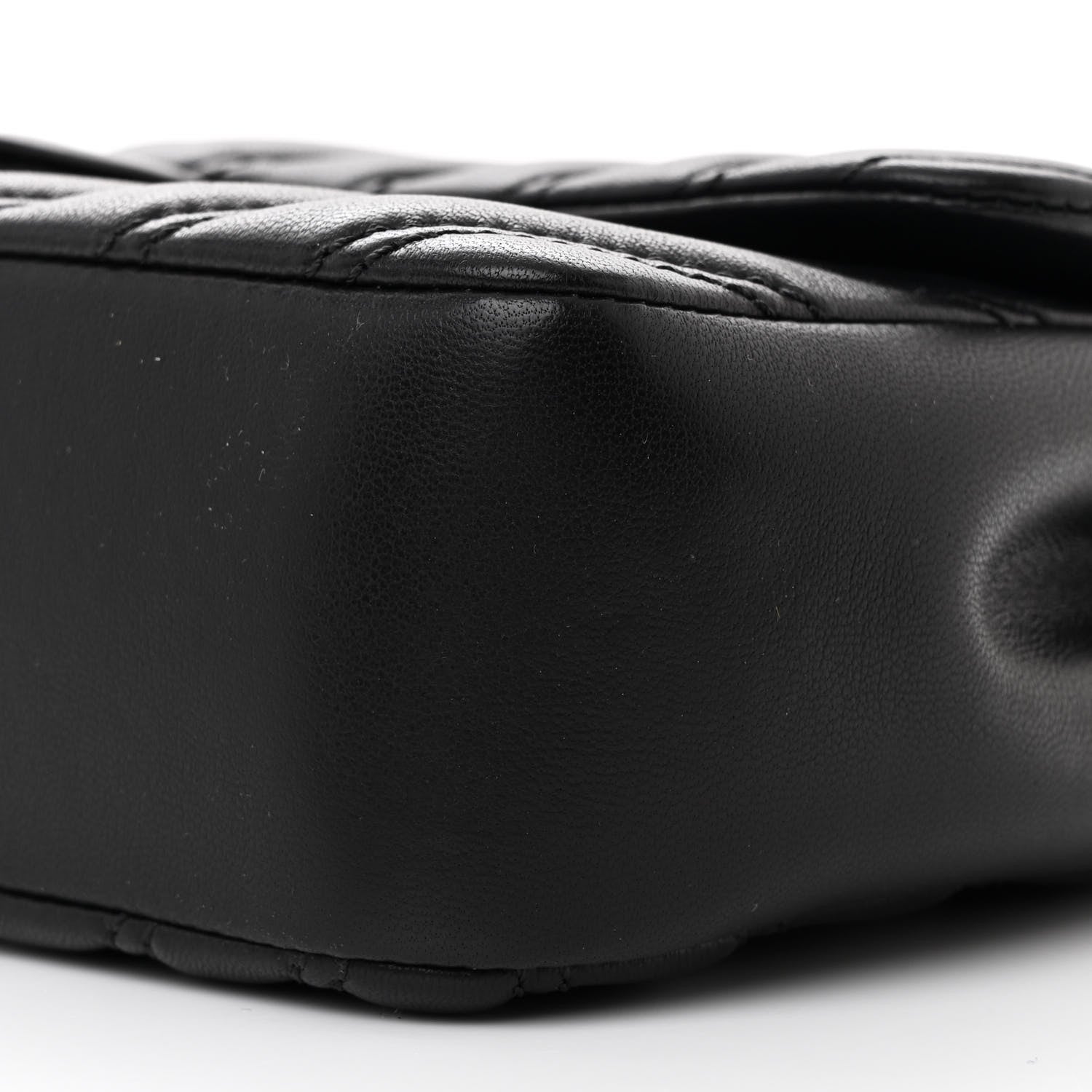 Chanel Lambskin Chevron Quilted Double Stitch Medium Single Flap Black 10 of 11