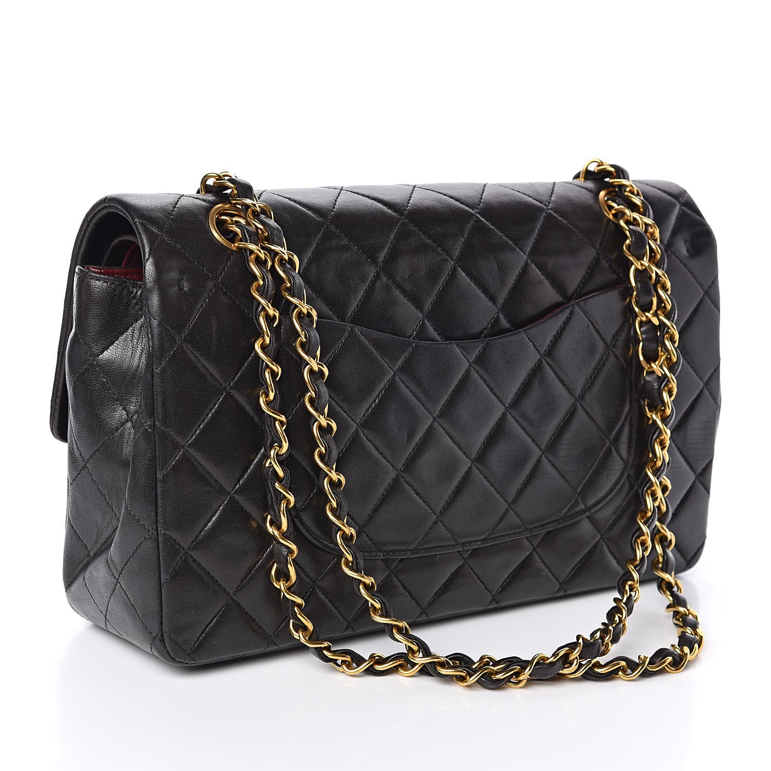 Chanel Lambskin Quilted Medium Double Flap Black 3 of 15