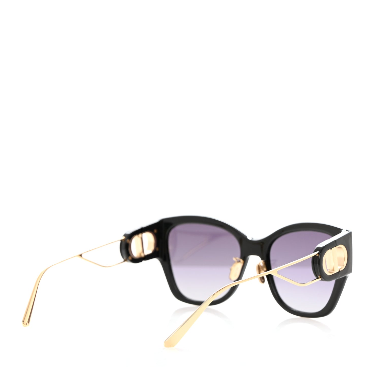 Rectangular 30 Montaigne 1 Sunglasses Black Gold