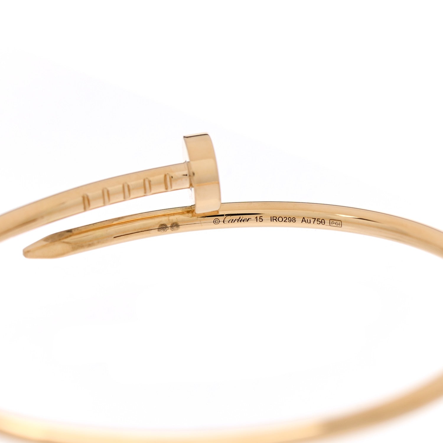Cartier 18K Yellow Gold Small Juste Un Clou Bracelet 15 3 of 4
