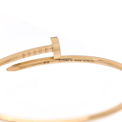 Cartier 18K Yellow Gold Small Juste Un Clou Bracelet 15 3 of 4