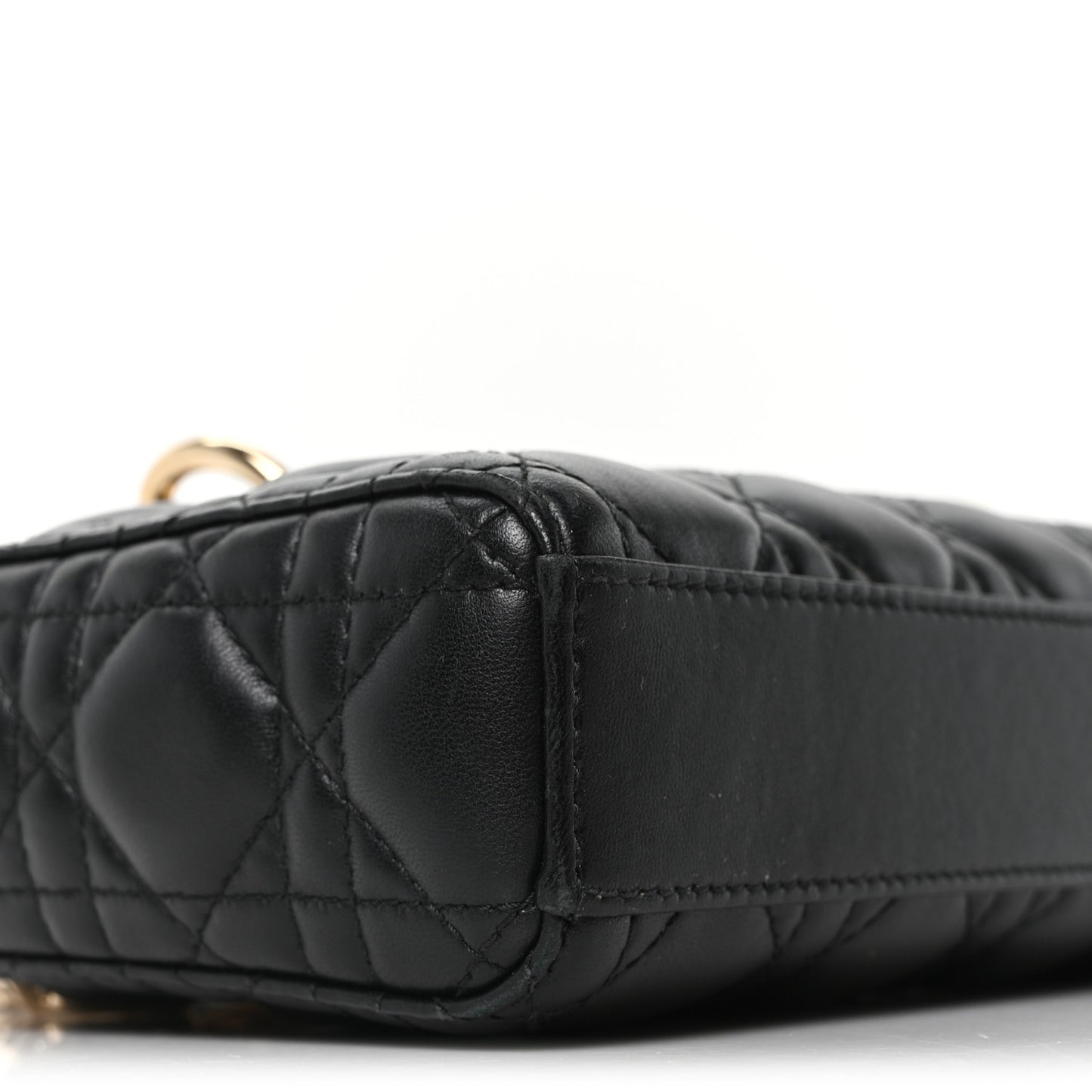 Lambskin Cannage Small Lady D-Joy Black