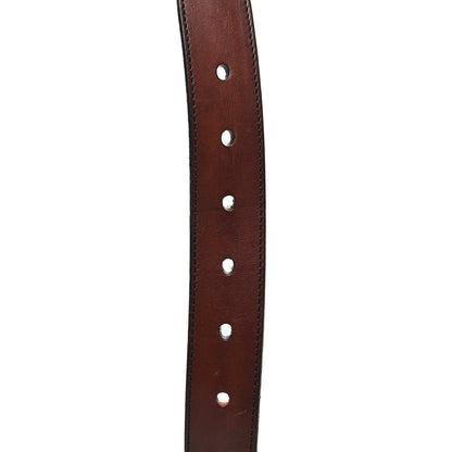 Saint Laurent Smooth Calfskin Monogram Square Buckle Belt 85 34 Brown 4 of 8