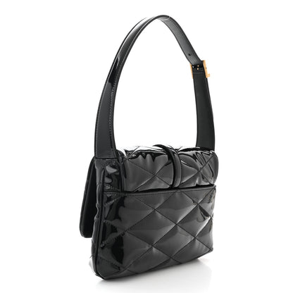 Saint Laurent Patent Quilted Le 57 Diamond Shoulder Bag Black 3 of 10