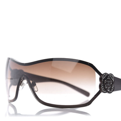 Chanel Swarovski Crystal Camellia CC Sunglasses 4164-B Bronze 7 of 7