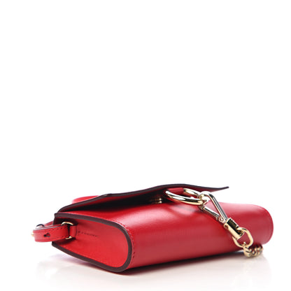 Chloe Suede Calfskin Mini Faye Shoulder Bag Tulip Red 3 of 10