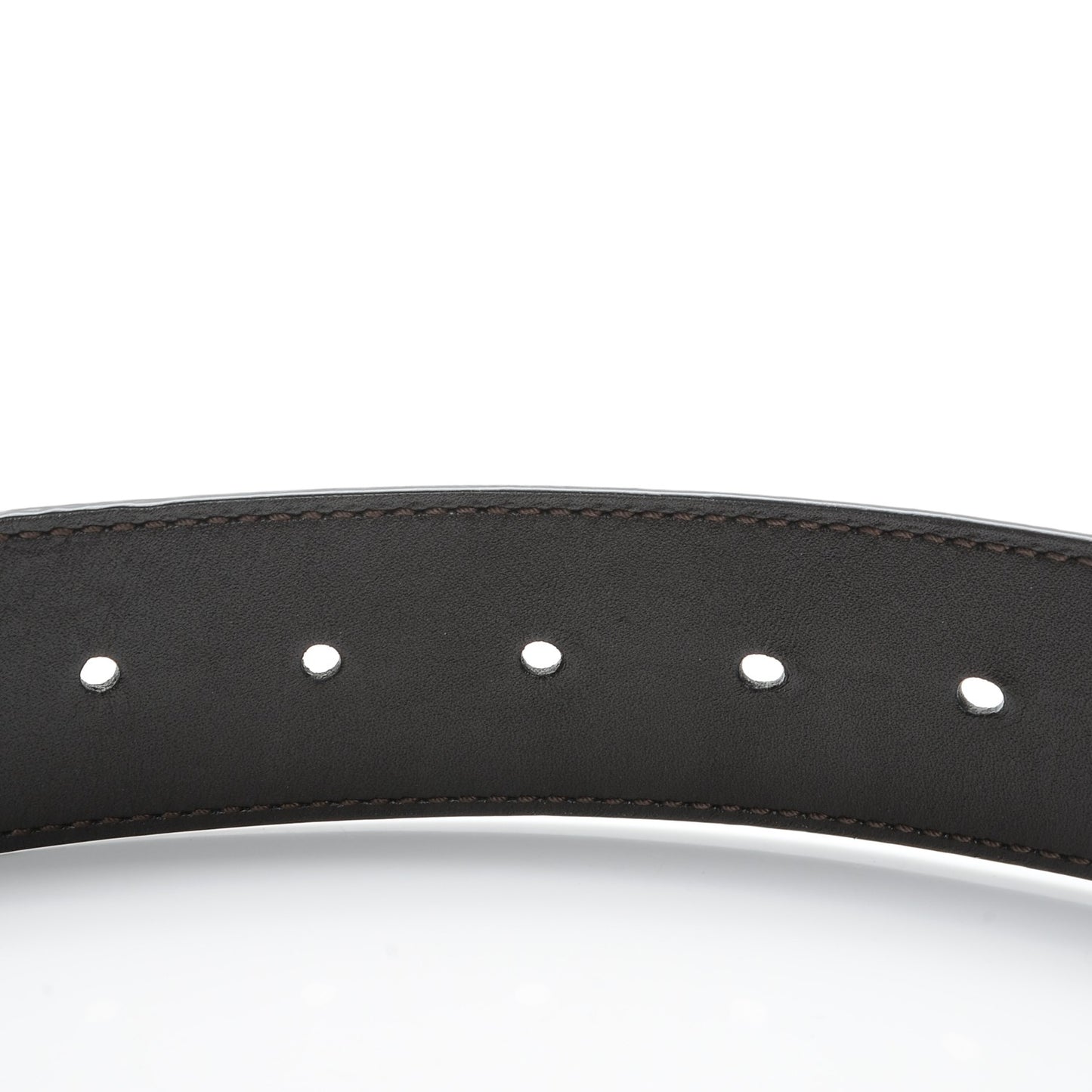 Calfskin 40mm LV Initiales Reversible Belt 85 34 Dark Brown Black