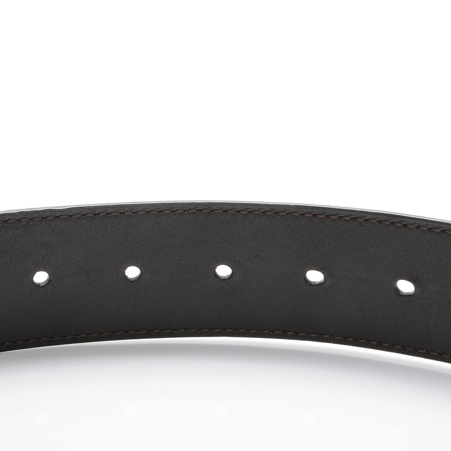Louis Vuitton Calfskin 40mm LV Initiales Reversible Belt 85 34 Dark Brown Black 5 of 6