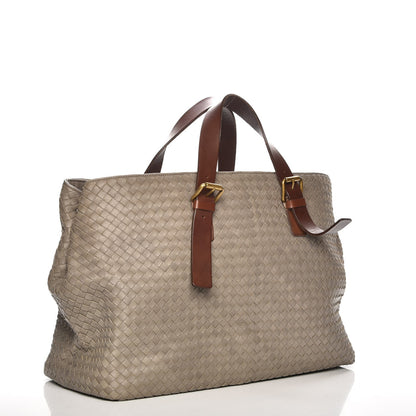 Bottega Veneta Intrecciato Light Calf Shopper Tote Khaki Brown 3 of 7
