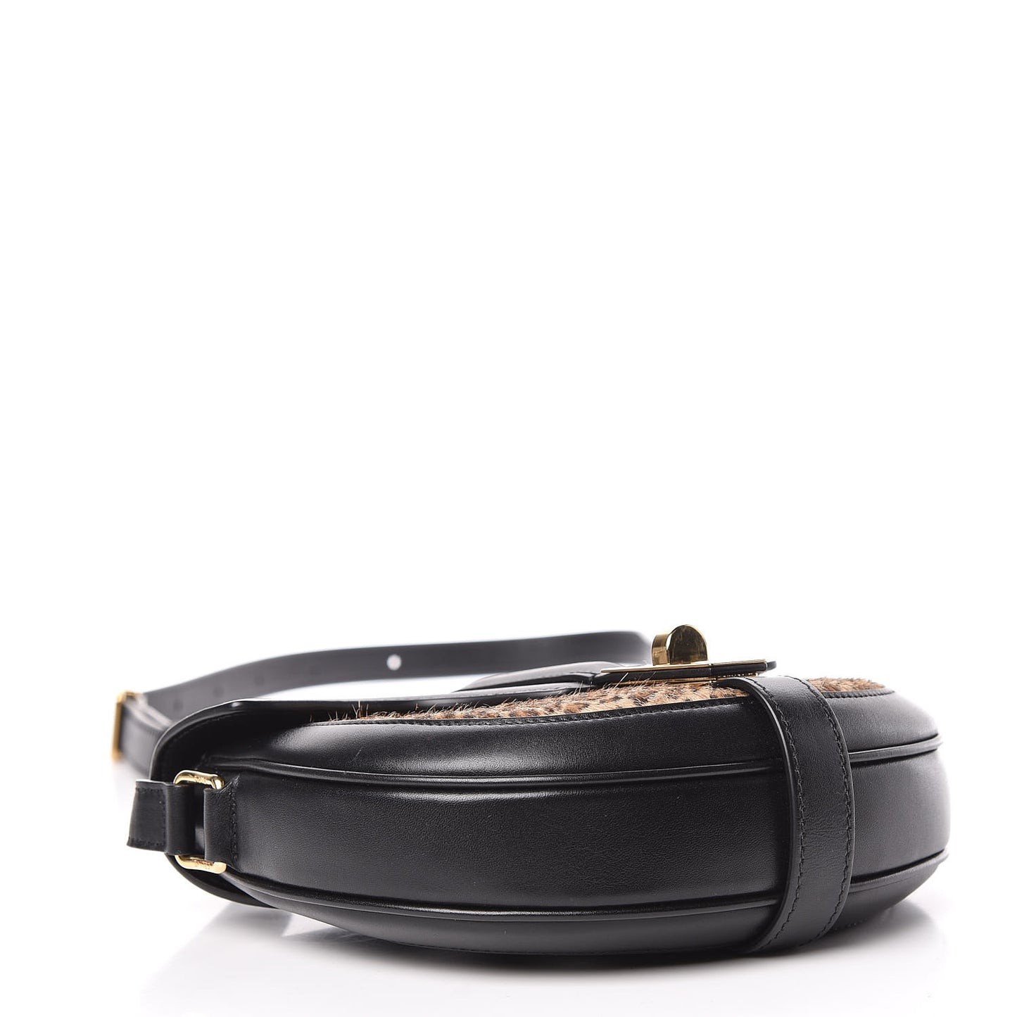 Pony Hair Calfskin Leopard Print Besace 16 Black Naturals