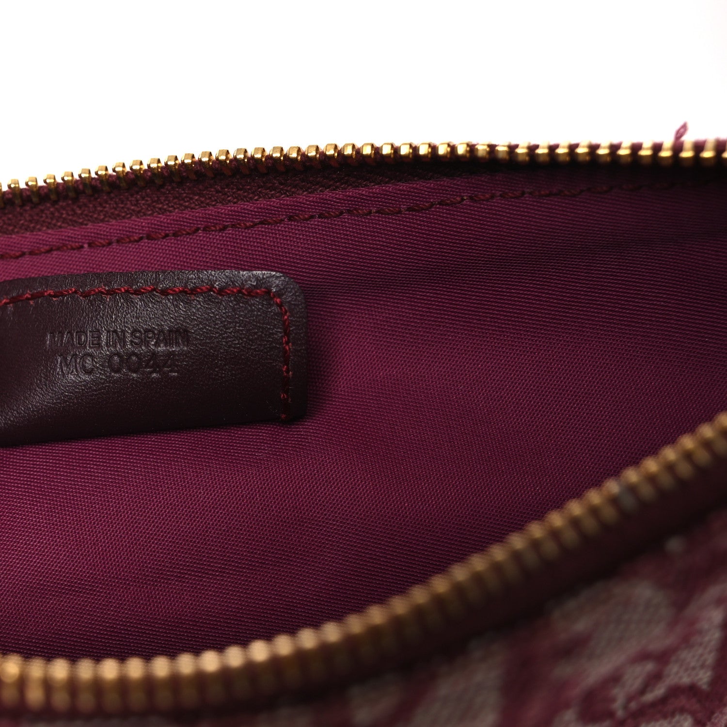 Christian Dior Monogram Mini Saddle Pochette Burgundy 7 of 13