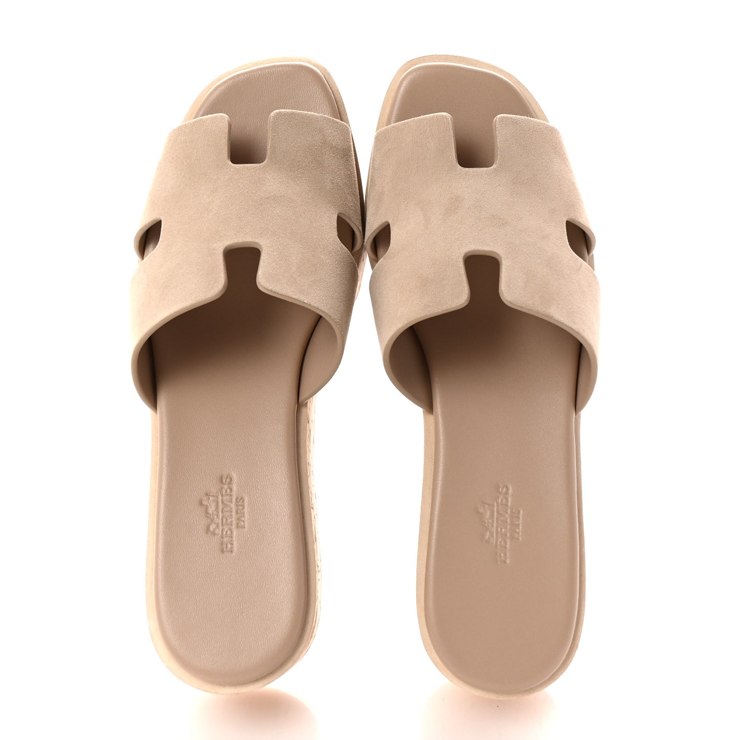 Suede Goatskin Cork Eze 30 Sandals 38 Beige Argile