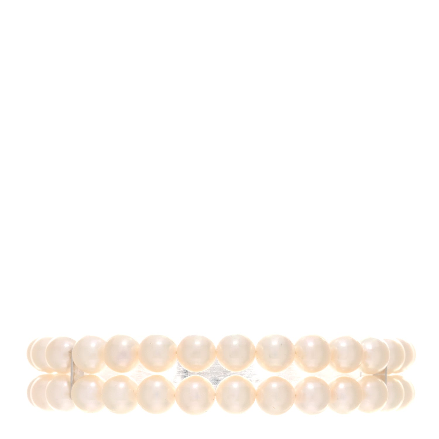 Mikimoto 18K White Gold Akoya Pearl 6-6.5mm Double Strand Bracelet 2 of 3