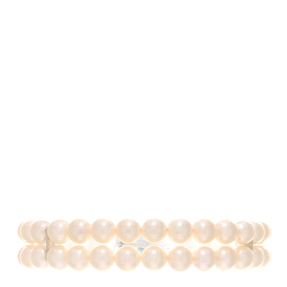 Mikimoto 18K White Gold Akoya Pearl 6-6.5mm Double Strand Bracelet 2 of 3