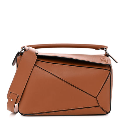 Loewe Calfskin Medium Puzzle Bag Tan 1 of 9