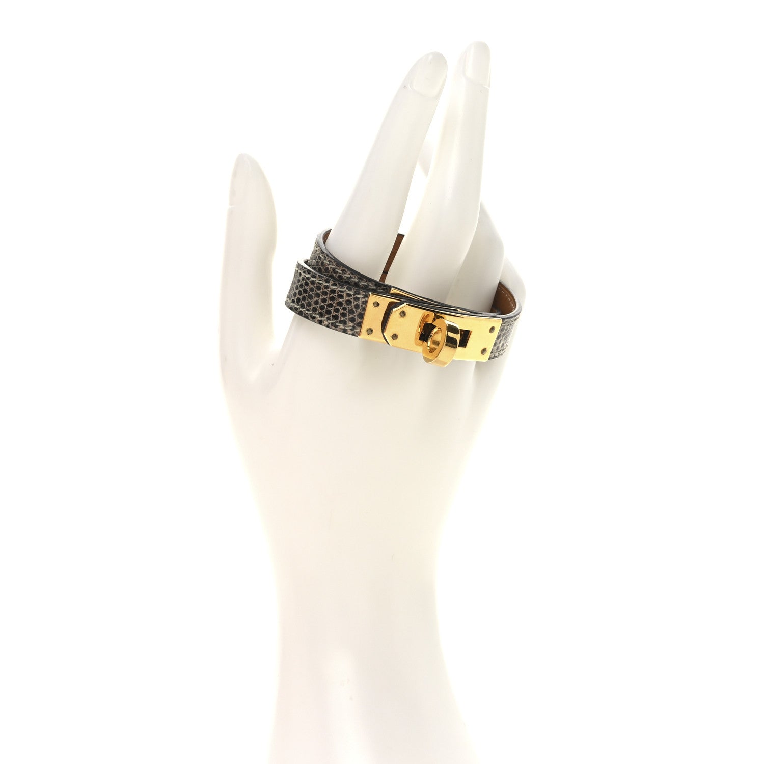 Hermes Lizard Kelly Double Tour Bracelet T2 Ombre 2 of 7