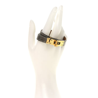 Hermes Lizard Kelly Double Tour Bracelet T2 Ombre 2 of 7