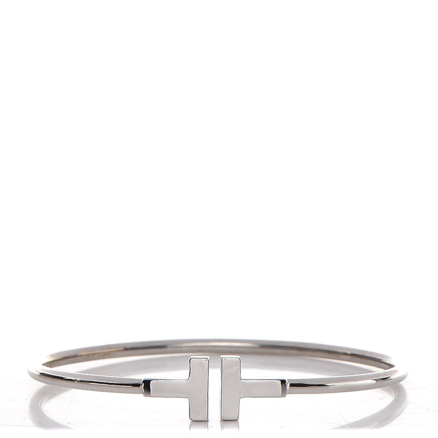 18K White Gold T Wire Bracelet