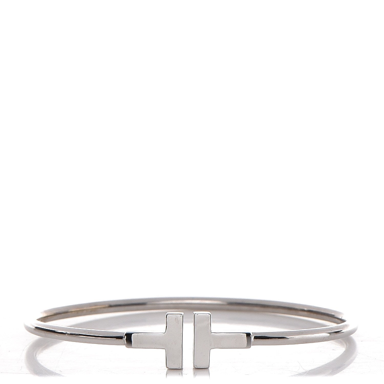 Tiffany 18K White Gold T Wire Bracelet 1 of 7