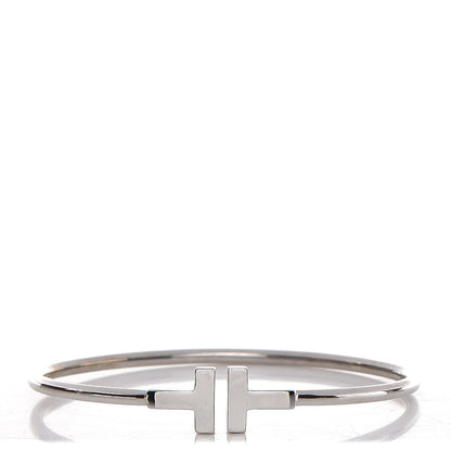 Tiffany 18K White Gold T Wire Bracelet 1 of 7