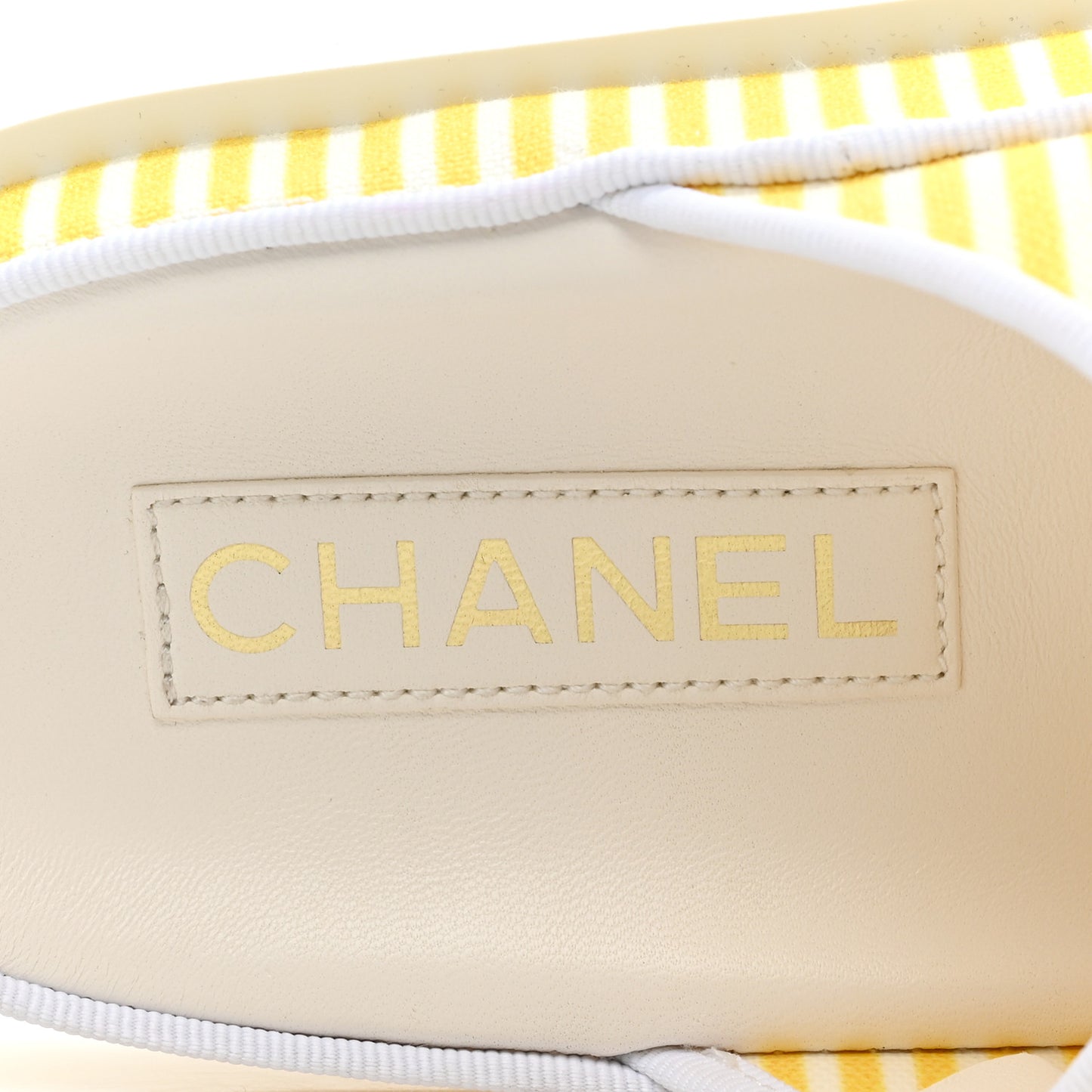 Printed Calfskin Velcro Dad Flat Mules 39 White Yellow