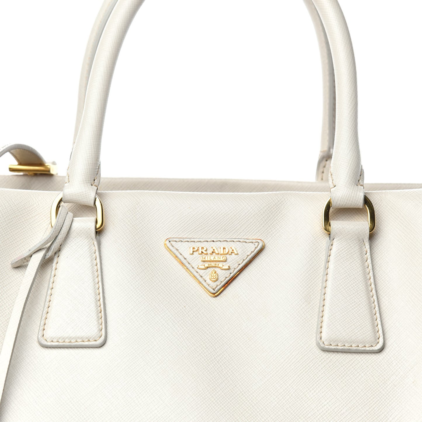 Saffiano Lux Double Handle Shopping Tote Talco