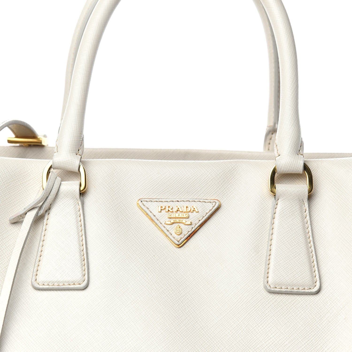 Prada Saffiano Lux Double Handle Shopping Tote Talco 14 of 14