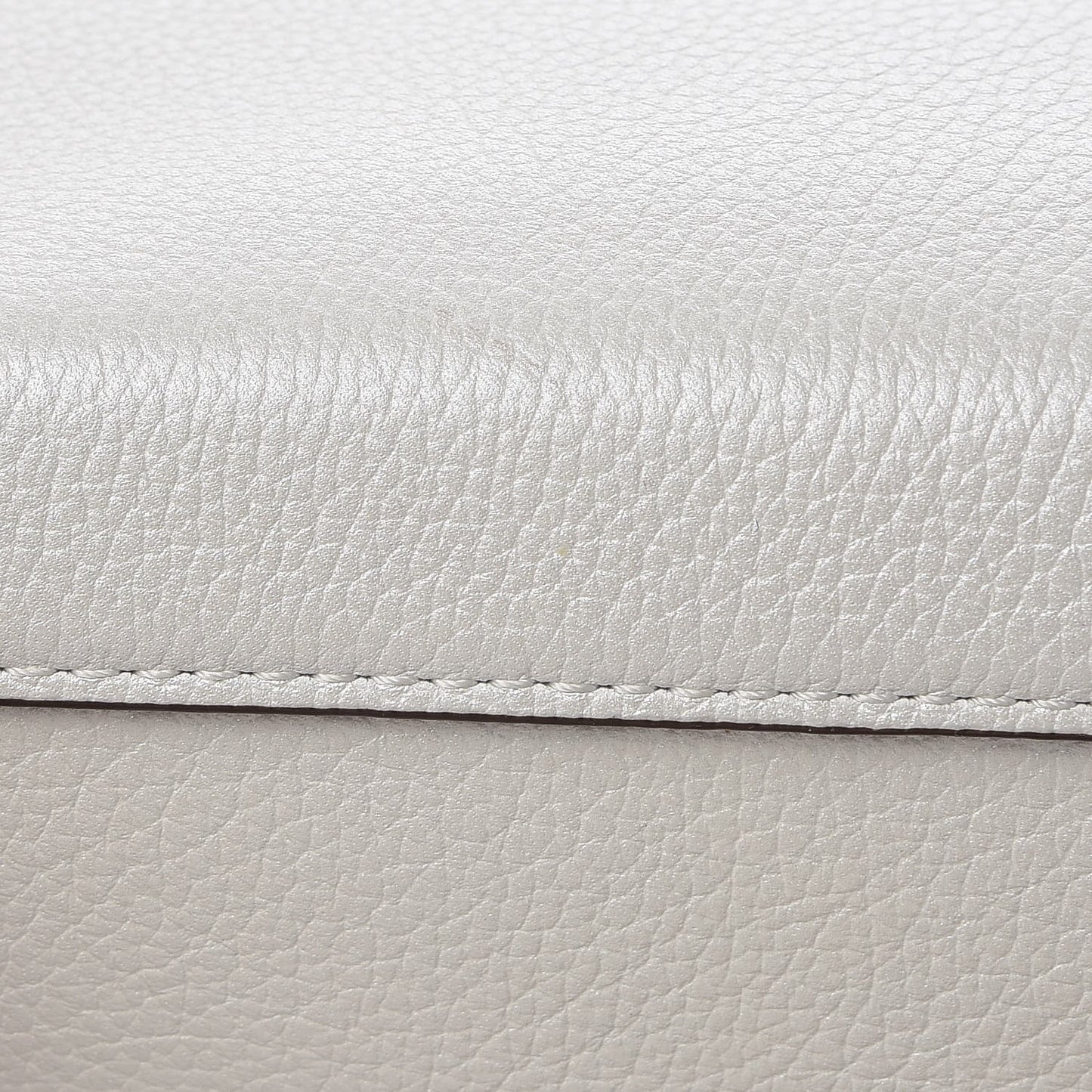 Grained Calfskin Medium Milla Convertible Backpack White Flake