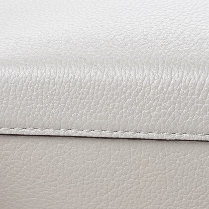 MCM Grained Calfskin Medium Milla Convertible Backpack White Flake 8 of 8