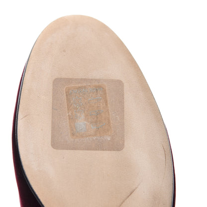 Christian Dior Velvet Tresor Flats 35.5 Bordeaux 8 of 11