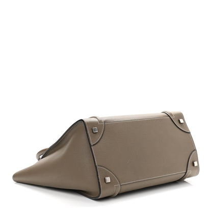 Celine Drummed Calfskin Mini Luggage Souris 3 of 11